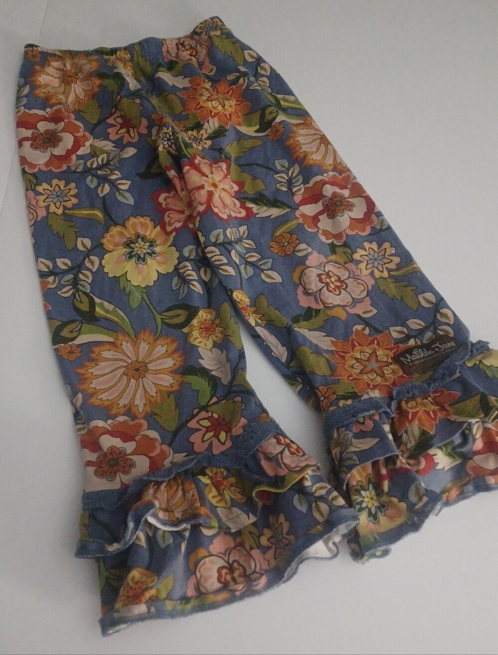 Matilda Jane Floral Ruffle Bottom Pants Sz 8